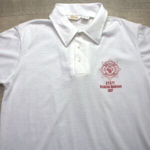Whang VTG 1980s Maryland Fire Rescue Institute Polo Shirt L